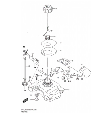 Ttning tanklock Suzuki